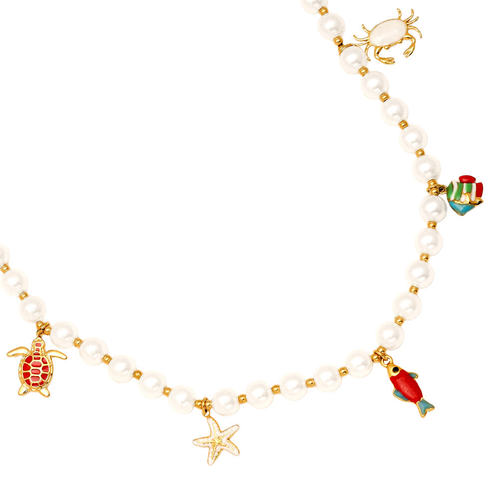 Collier Perles & Charms Océan – détail charms