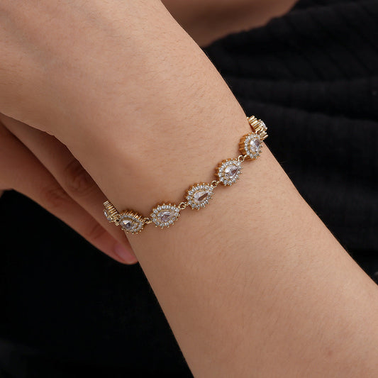 Bracelet Nice Diamond Chain Doré – porté au poignet