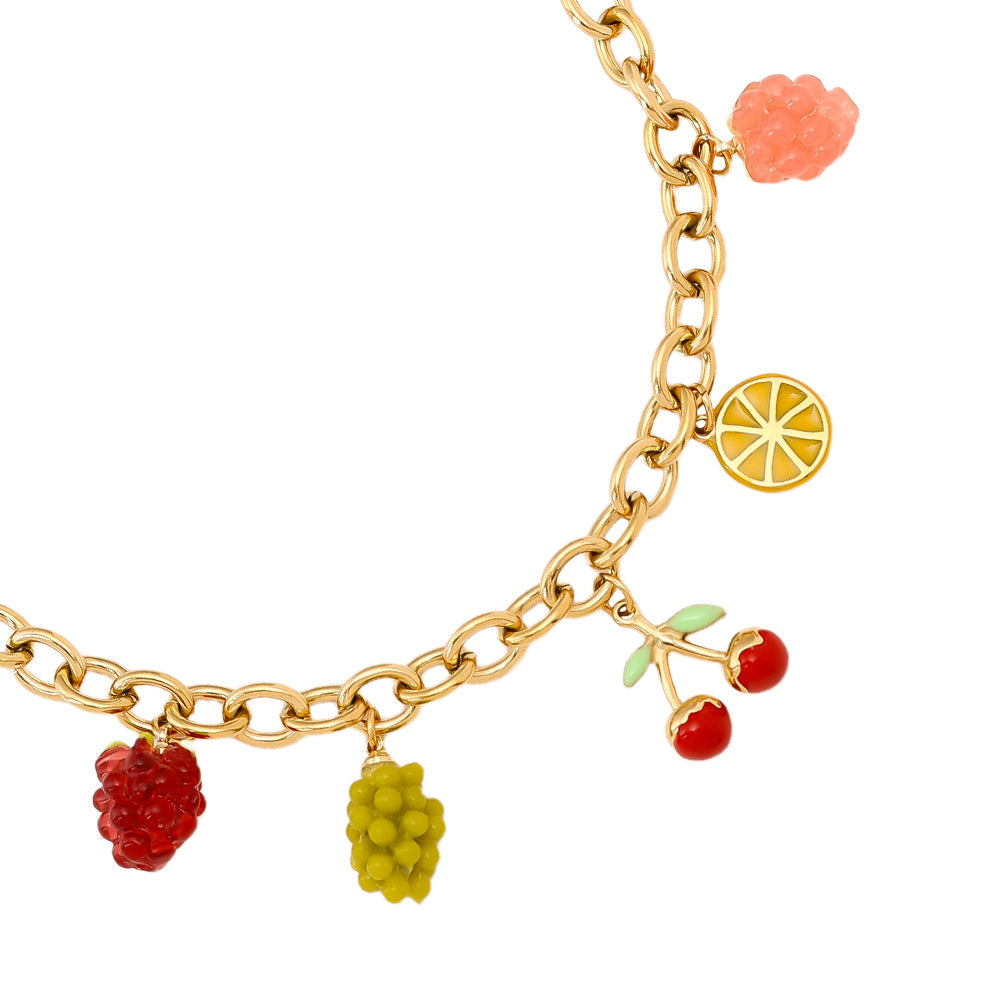 Collier Charms Fruits Gourmands – détail charms