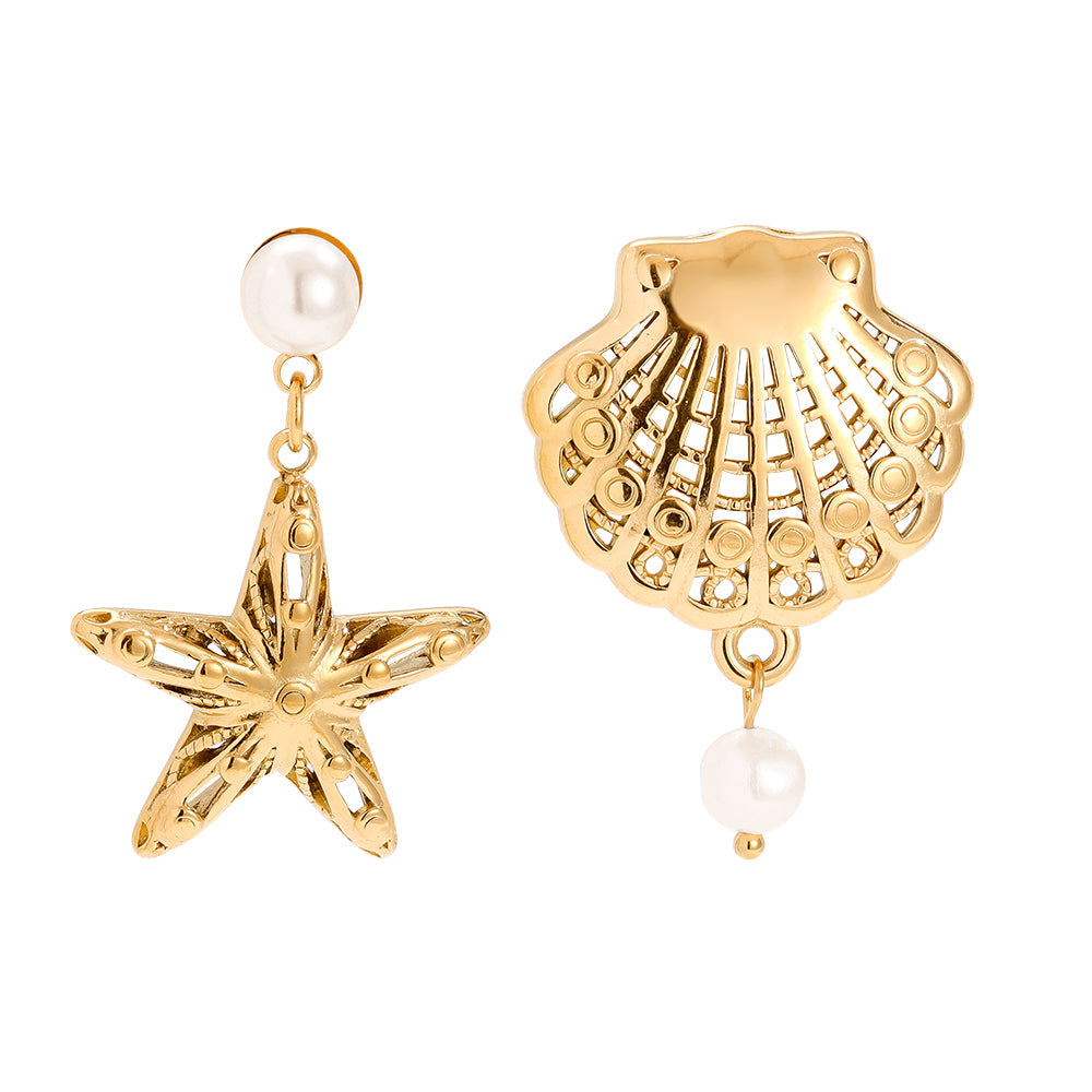 Boucle Étoile de Mer Dorée – portée