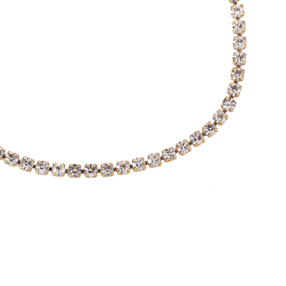 Bracelet Tennis Doré Zirconia – détail pierres