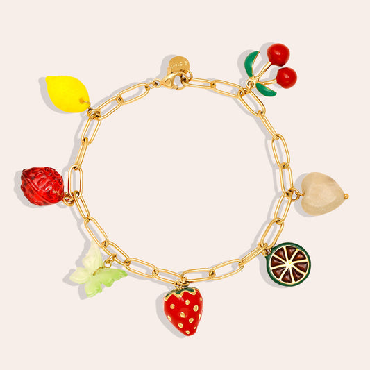 Bracelet Fruit Fun Doré – détail charms