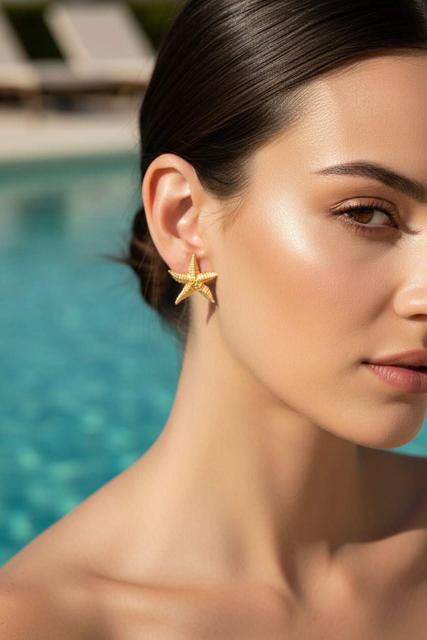 Boucles d'oreilles Étoile Marine - Lifestyle piscine