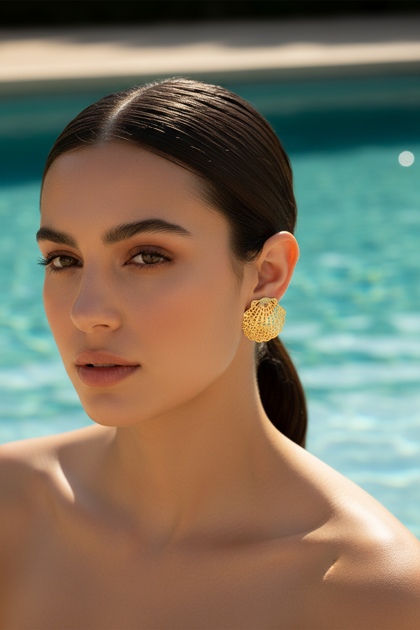 Boucles d'oreilles Coquillage Glamour - Lifestyle piscine